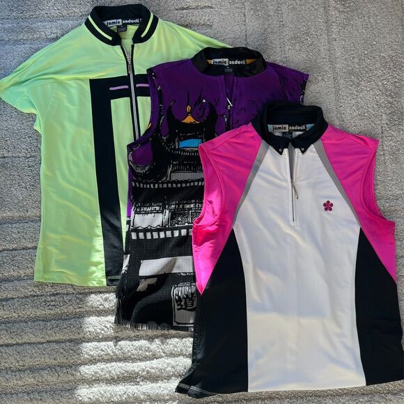 Jamie Sadock Women Shirt Lot of 3 Sz Medium Golf Performance Tops Activewear - Picture 1 of 12
